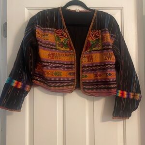 Vintage Guatemalan Boho Embroidered Jacket